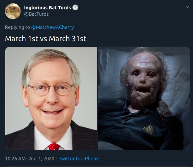 Meme terinspirasi film Hannibal ini diperuntukkan bagi kamu yang sudah merasa jompo karena jarang keluar rumah. Foto: Twitter