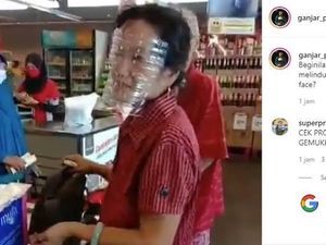 Masker Botol Air Mineral dan Plastik Diandalkan Untuk Belanja