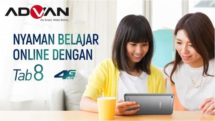 ADVAN TAB 8 Layar dan Audio Terbaik untuk Home Learning