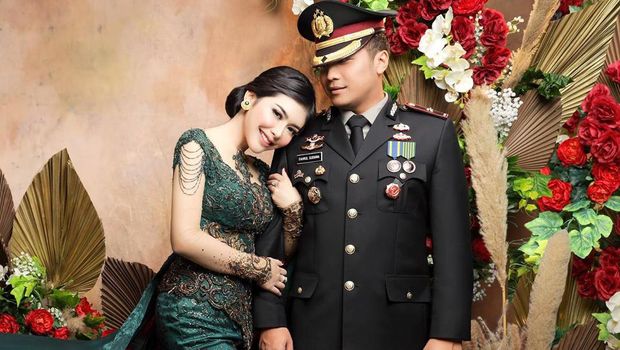 Rica Andriani menikah dengan Kapolsek Kembangan Kompol Fahrul