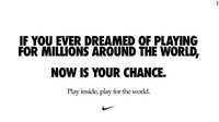 NIKE mendorong pengguna produk-produknya untuk berperan serta dalam pertandingan yang melibatkan seluruh orang di dunia. Caranya gampang, tinggal berpartisipasi dari rumah. (dezeen)