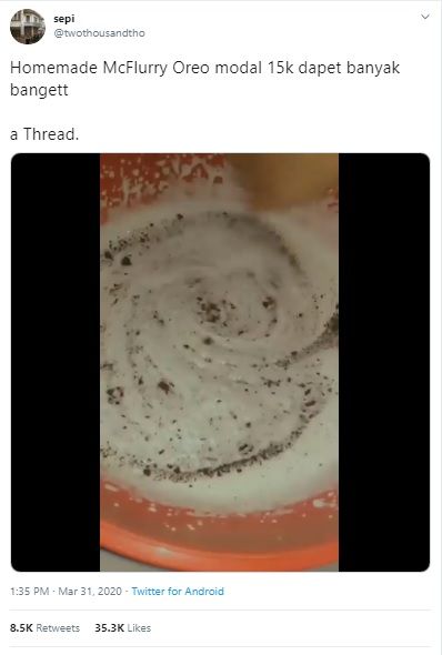 Modal Rp 15 Ribu Bisa Bikin Es Krim Oreo Enak dan Banyak!