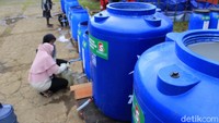 Melihat fenomena tersebut, anggota Vertical Rescue Indonesia urunan untuk membagi disinfektan kepada warga secara gratis.