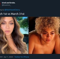 Lebih sering di rumah dari pada keluar, kamu yang dulu suka dandan mungkin kini mulai membiarkan diri tampil apa adanya tanpa makeup dan catokan. Foto: Twitter