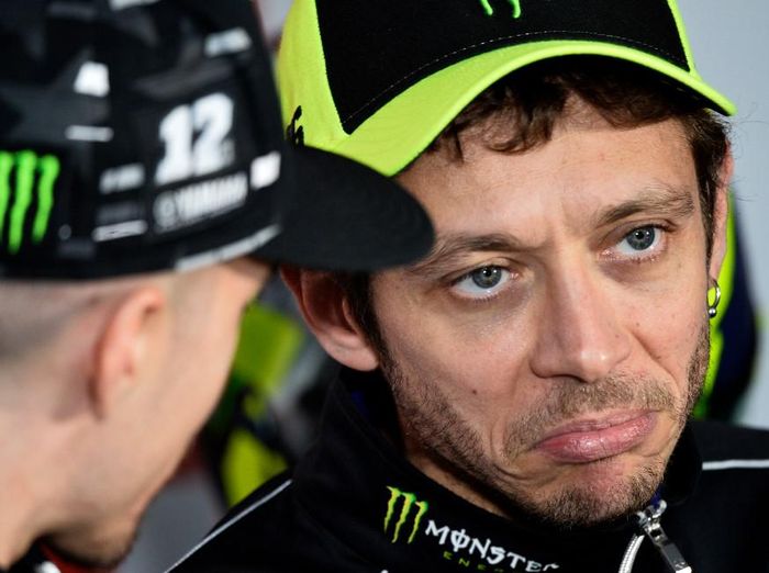 Monster Energy Yamaha MotoGP Italian driver Valentino Rossi attends a press conference at the Ricardo Tormo racetrack, in Cheste, near Valencia, on November 14, 2019 ahead of the Valencia Grand Prix. (Photo by JOSE JORDAN / STR / AFP)