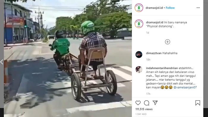 Physical distancing ala ojol