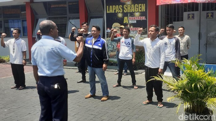 Para napi menjelang percepatan pembebasan di Lapas Kelas IIA Sragen, Kamis (2/4/2020).