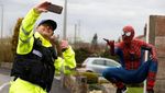Potret Spider-Man Beraksi di Tengah Virus Corona