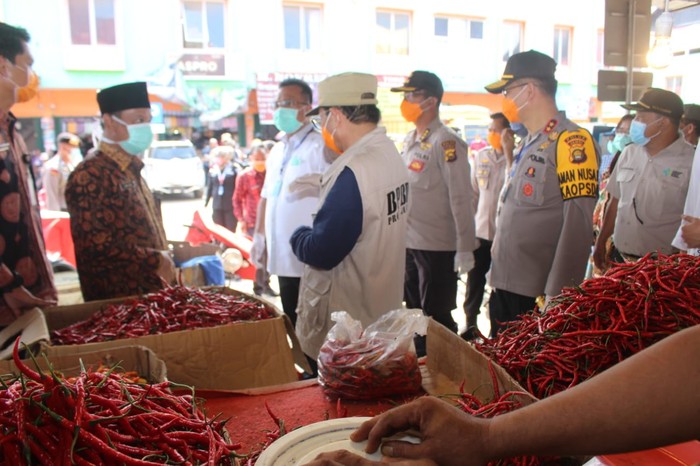 Sidak Kapolda Jambi ke pasar (Ferdi-detikcom)