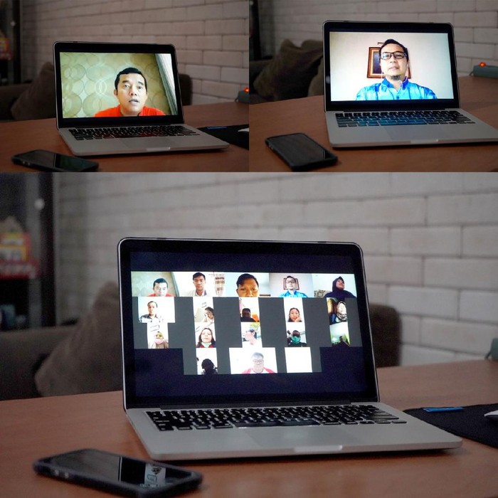 media update kepada media melalui video conference