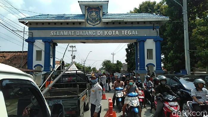 Isolasi wilayah Kota Tegal, Jumat (3/4/2020).