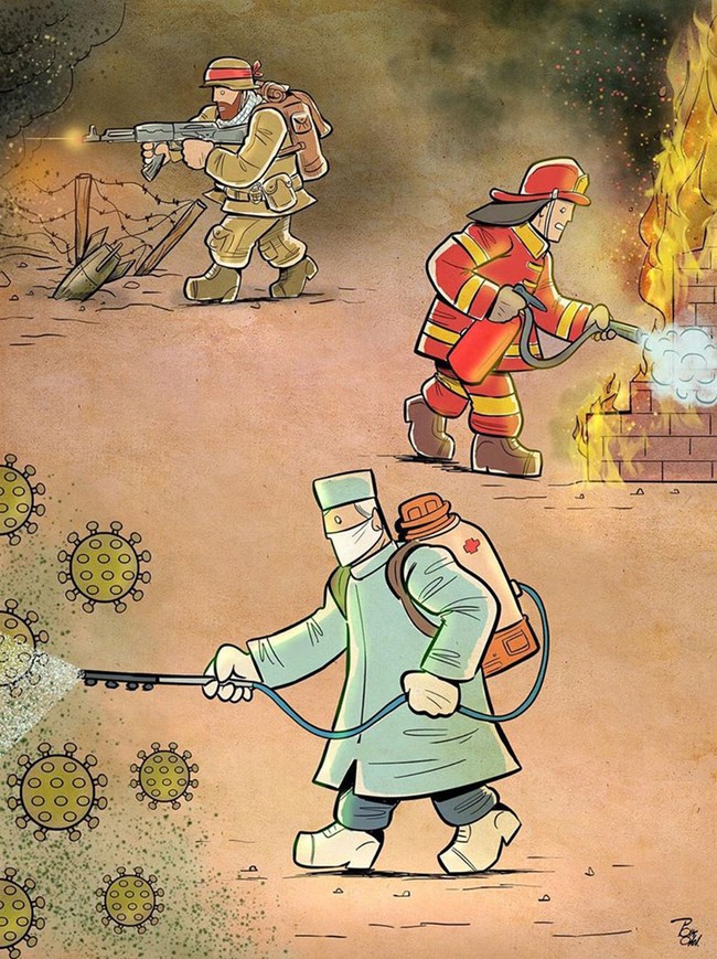 Saat ini kasus positif COVID-19 di seluruh dunia sudah mencapai 939.436 ribu kasus. Dengan kematian 42.273 jiwa dan total kesembuhan 194.405 pasien. Foto: Instagram/@alirezapakdel_artist