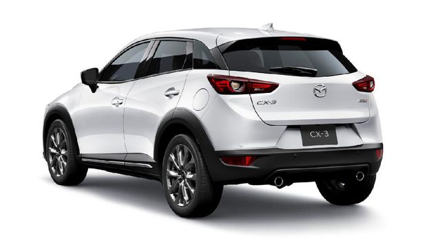 New Mazda CX-3 facelift tampak samping dan belakang