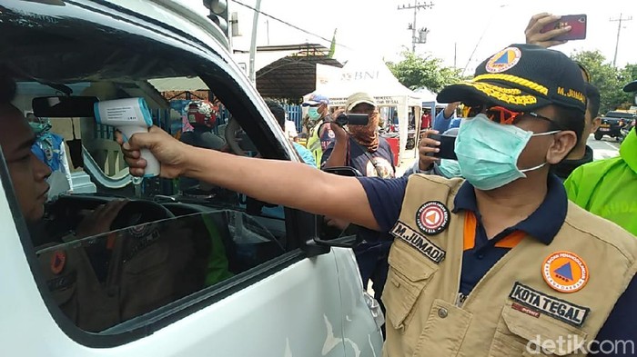 Isolasi wilayah Kota Tegal, Jumat (3/4/2020).