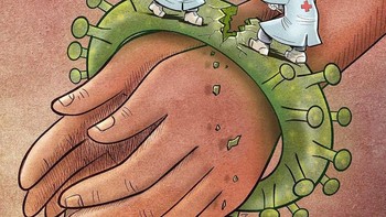 Perjuangan tenaga medis menghadapi corona tentu saja tidak mudah. Foto: instagram.com/alirezapakdel_artist/