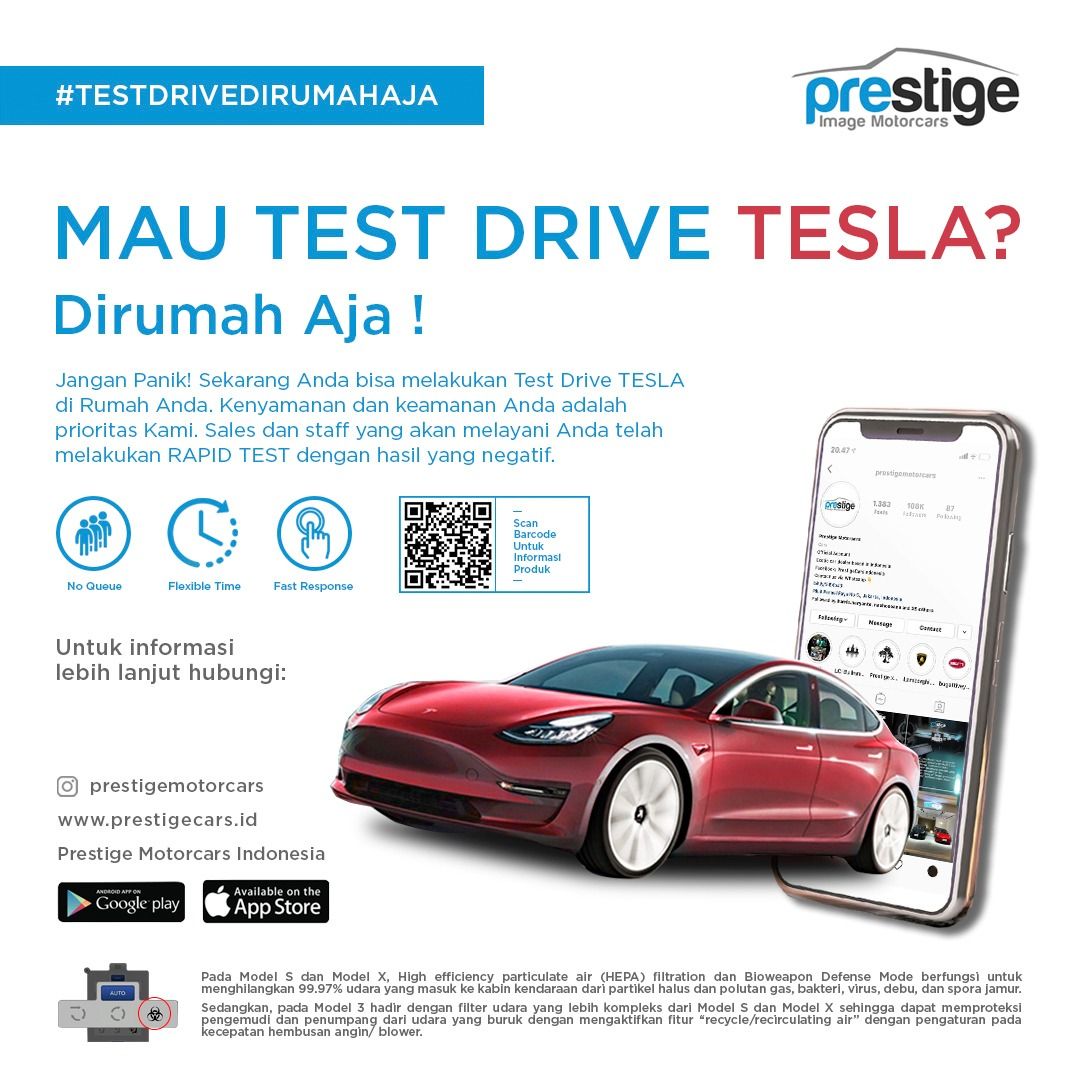 Test Drive Tesla ala Prestige