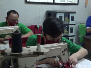 Kreatif, Napi Lapas Purwakarta Bikin Masker Kain Sendiri