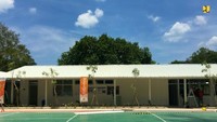 Rencana kapasitas tampung Fasilitas Penampungan/Karantina/Observasi adalah 1.000 tempat tidur. Pada Tahap I akan dibangun 2 gedung bertingkat 2 untuk menampung 360 tempat tidur yang terdiri dari fasilitas observasi sebanyak 340 tempat tidur, sedangkan 20 tempat tidur lainnya merupakan fasilitas ruang isolasi Intensive Care Unit (ICU).Foto: Dok. Istimewa/Kementerian PUPR: Penampakan RS Corona di Pulau Galang