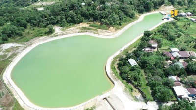 Penampung Air Raksasa di Kaltara Kelar Dibangun