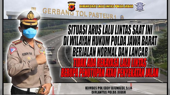 Polisi memastikan tidak ada penutupan jalan untuk mencegah Corona