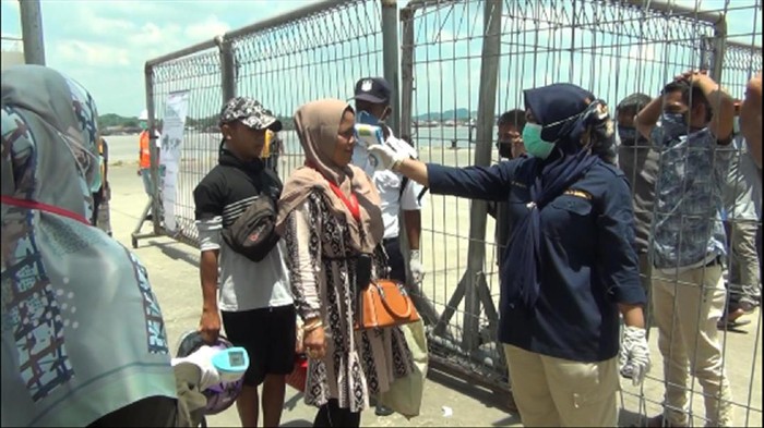 Pengawasan terkait Corona di Pelabuhan Samarinda