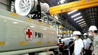 JK meninjau perakitan armada gunner milik PMI di PT Cidas, Kawasan Gunung Putri, Jawa Barat, Minggu (05/04/2020). (Tim Media JK). dok. Tim Media JK