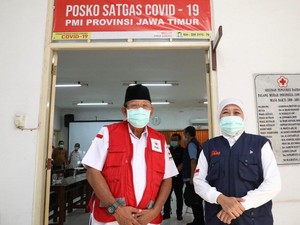 Atasi Dampak  Corona, Ini Sinergi Pemprov Jatim Bersama PMI