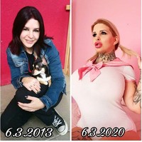 Aviva Rocks telah menghabiskan £ 40.000 atau setara dengan Rp 813 juta untuk prosedur kosmetik dalam upaya untuk terlihat lebih plastik. Ia telah memiliki tiga pekerjaan operasi plastik untuk payudara, dua operasi hidung, botox, dan facelift yang tak terhitung. Foto: Instagram