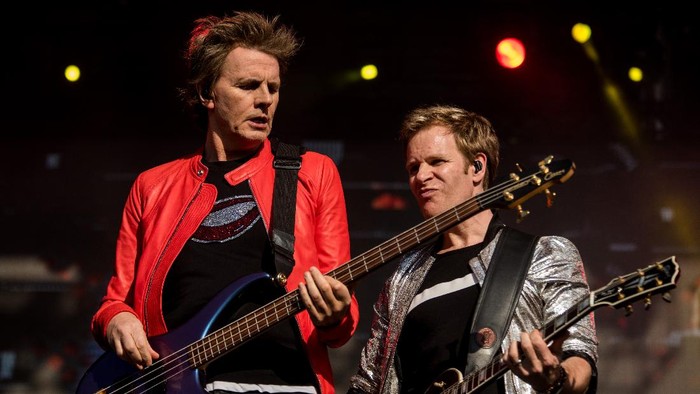 SAO PAULO, BRAZIL - MARCH 26: Nigel John Taylor and Andy Taylor from Duran Duran performs at Lollapalooza Brazil day 2 at Autodromo de Interlagos on March 26, 2017 in Sao Paulo, Brazil. (Photo by Raphael Dias/Getty Images)