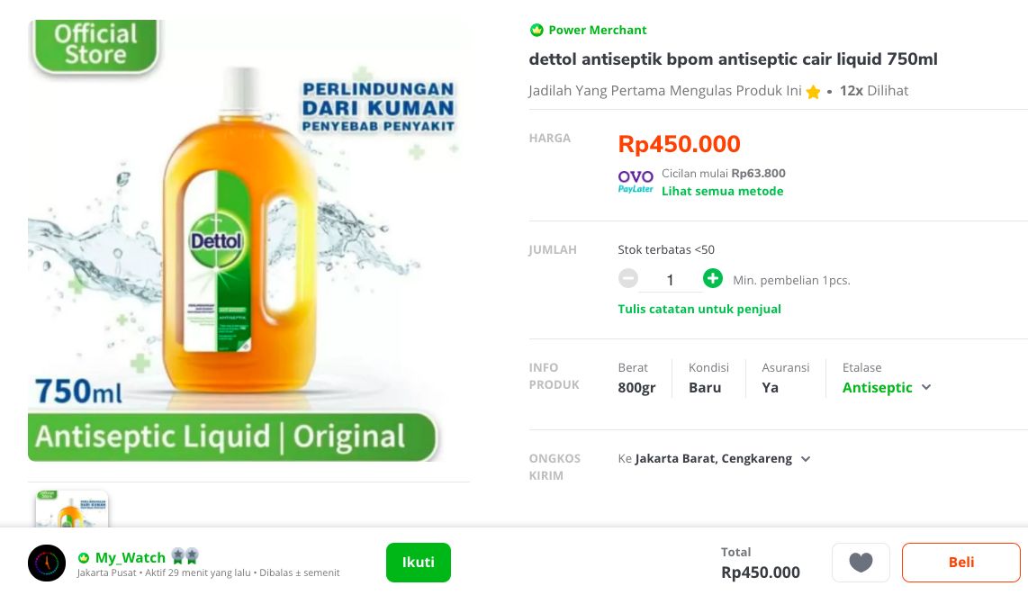 Saat Sebotol Antiseptik Lebih Mahal dari Alkohol