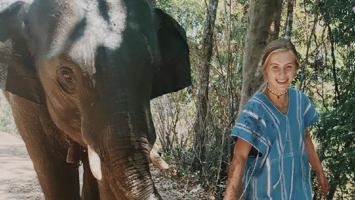 Avery Slusher, turis dari Amerika Serikat