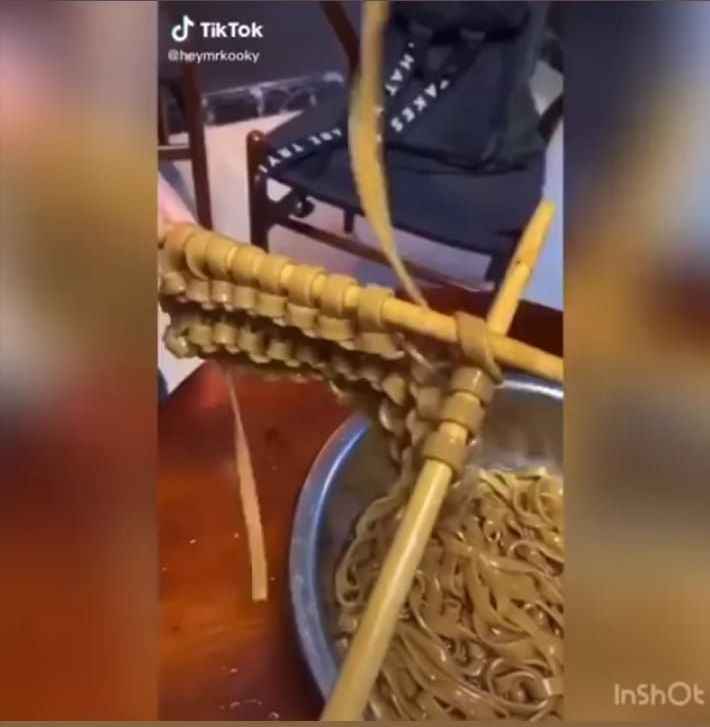 menyulam mie