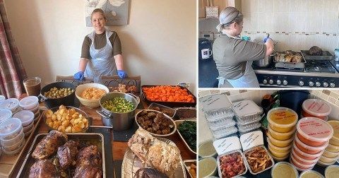 wanita masak makanan