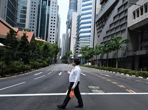 Perkantoran Tutup dan Warga di Rumah, Singapura Bak Kota Mati