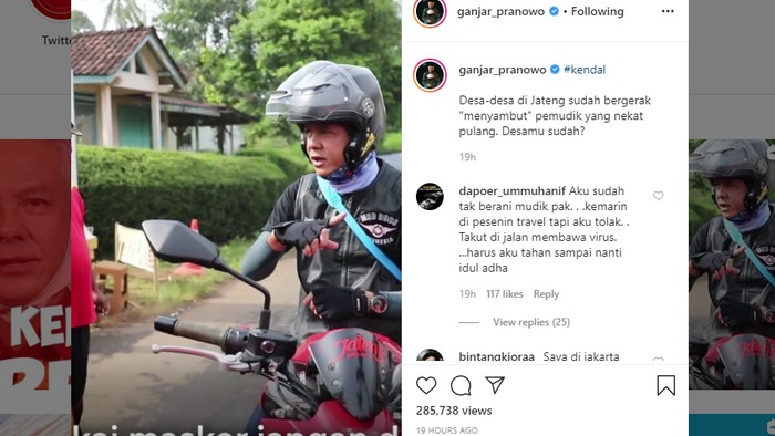 Ganjar Pranowo blusukan pakai moge