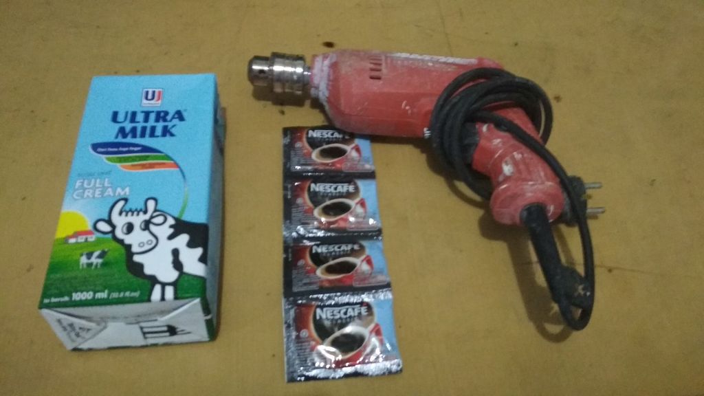 bikin dalgona coffee pakai bor beton