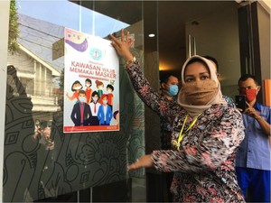 Ning Ita Canangkan Wajib Pakai Masker di Kota Mojokerto