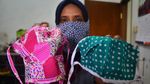 Relawan dan Penyandang Disabilitas Bikin Masker Gratis