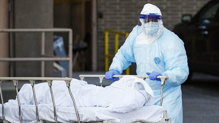 Korban jiwa karena virus corona terus berjatuhan di Amerika Serikat. Kini
 jumlah kematian menembus angka 10 ribu jiwa.