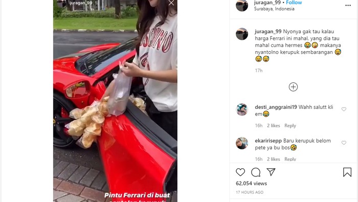 Ferrari buat cantelan kerupuk
