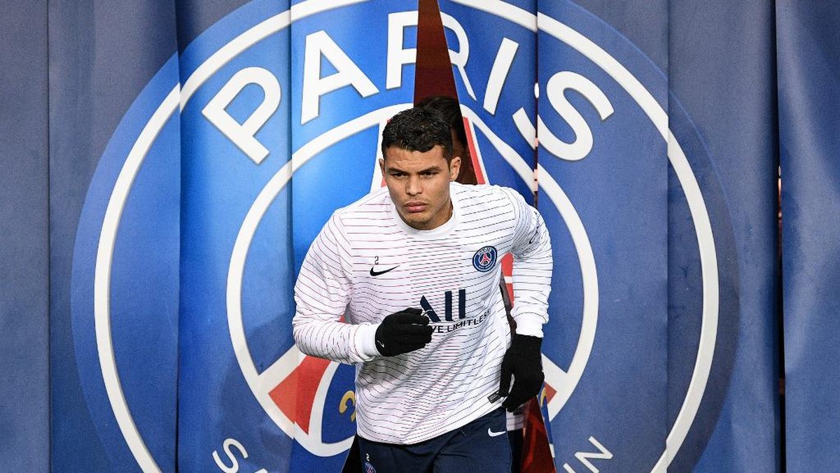 Kontrak Thiago Silva di PSG akan habis akhir musim  ini (Foto: AFP/FRANCK FIFE)