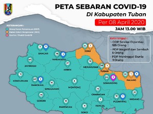 Tuban Masuk Zona Merah Corona dengan 2 Warga Positif COVID-19