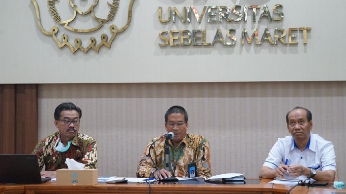Jumpa pers SNMPTN Universitas Sebelas Maret (UNS) Solo, Rabu (8/4/2020).