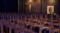 Himbauan agar umat Kristen dan Katolik untuk melakukan misa online dari rumah saja adalah guna memutus rantai penyebaran Covid-19. Tampak sebuah gereja di Jerman yang sepi. Getty Images/Sean Gallup.