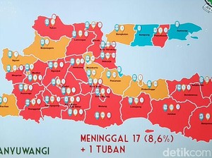 Tambah Tuban, Total Ada 25 Zona Merah Corona di Jatim