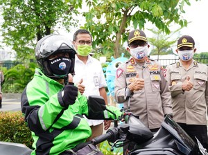 Deteksi Suhu Tubuh Ojol Pakai Drone, Polri Gandeng BRI Cegah Corona
