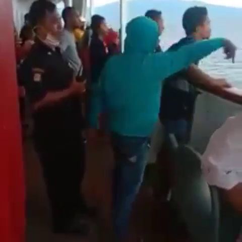 Ratusan penumpang KM Lambelu protes kapal tidak boleh sandar di Maumere karena diduga ada 3 ABK positif Corona (Screenshot video viral)