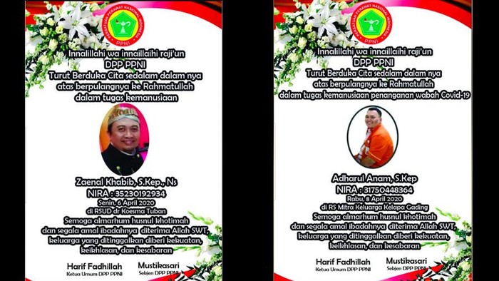 Bertambah 2, Total 8 Perawat RI Gugur di Garis Depan Pandemi Corona