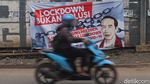 Spanduk Dukungan untuk Jokowi Atasi Corona Mejeng di Bandung