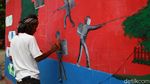 Mural Lawan Corona Mejeng di Cipayung Depok